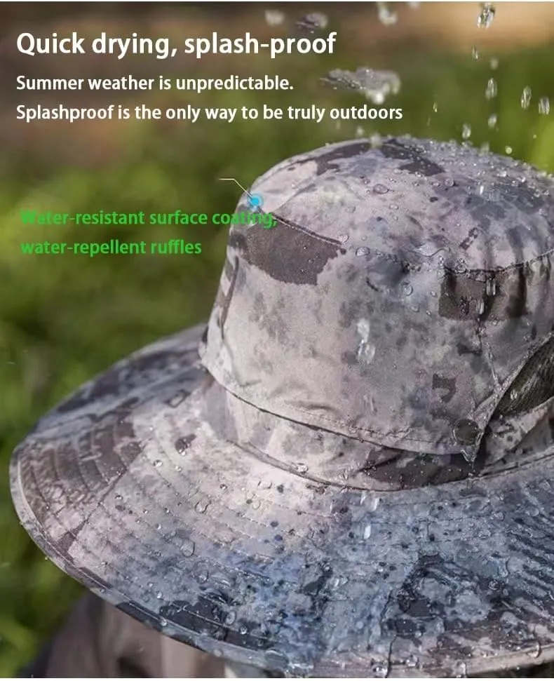 Wide Brim Solar Fan Hats ，Hat with Fans Solar Power for Men Women,Detachable Large Brim Solar Powered Fan Hat