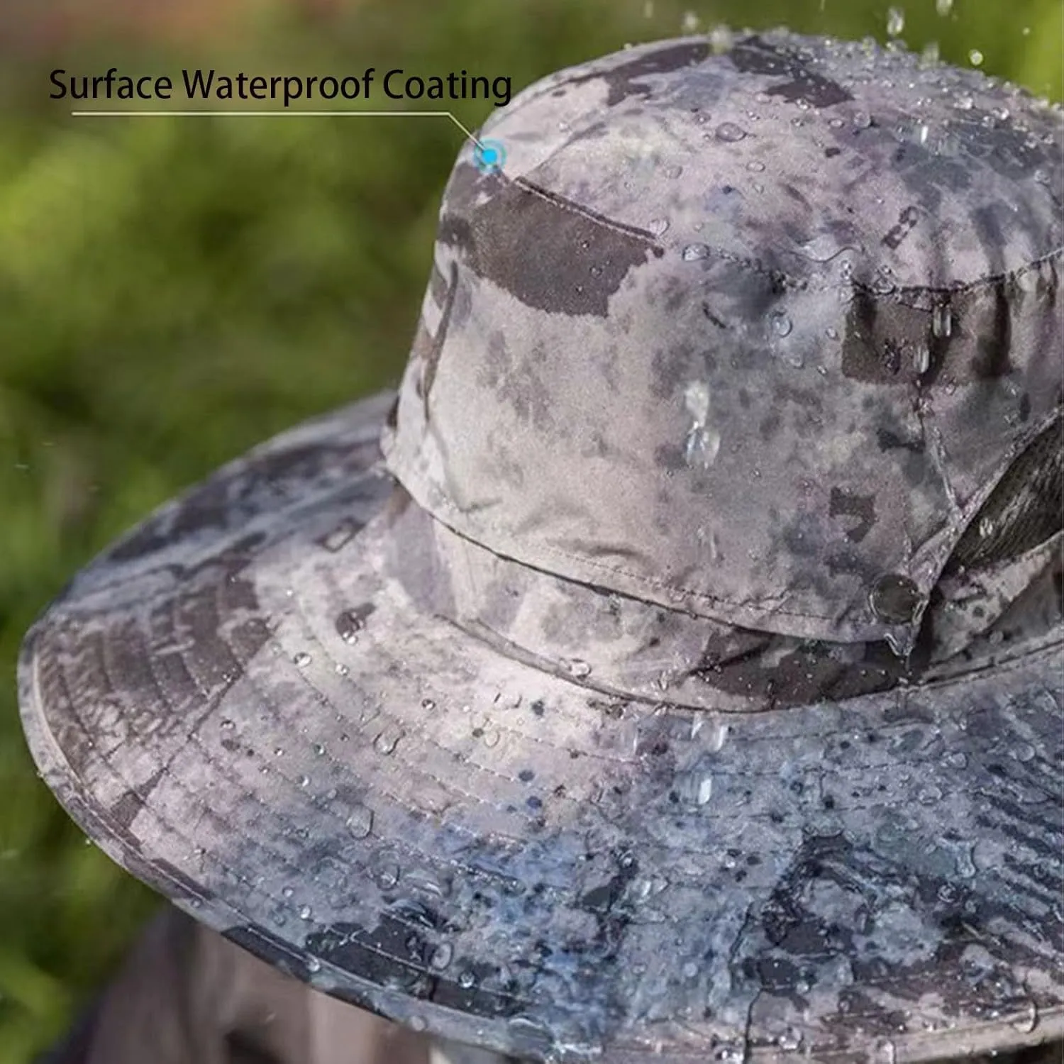 Wide Brim Solar Fan Outdoor Fishing Hat-Solar & USB Charging, Solar Powered Hat with 2 Fan