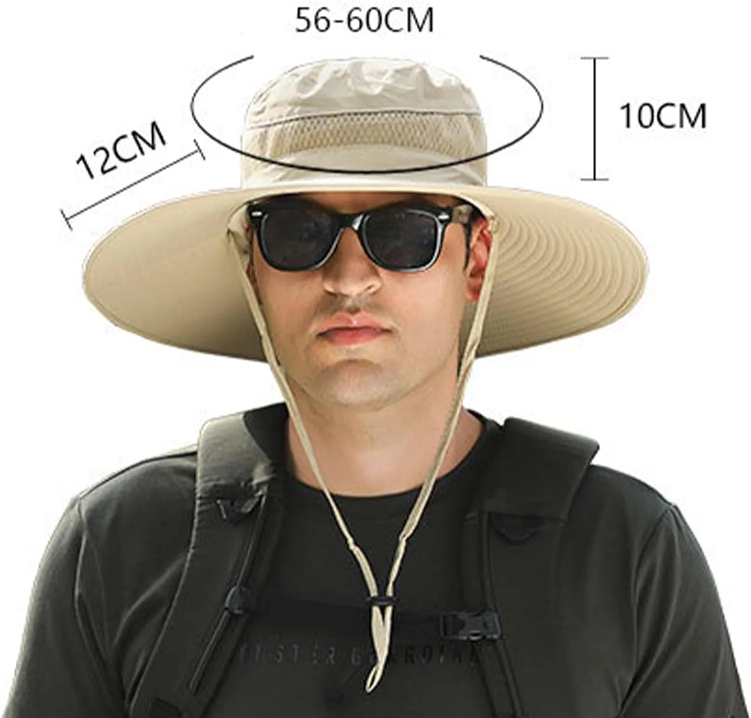 Wide Brim Solar Fan Outdoor Fishing Hat-Solar & USB Charging, Solar Powered Hat with 2 Fan