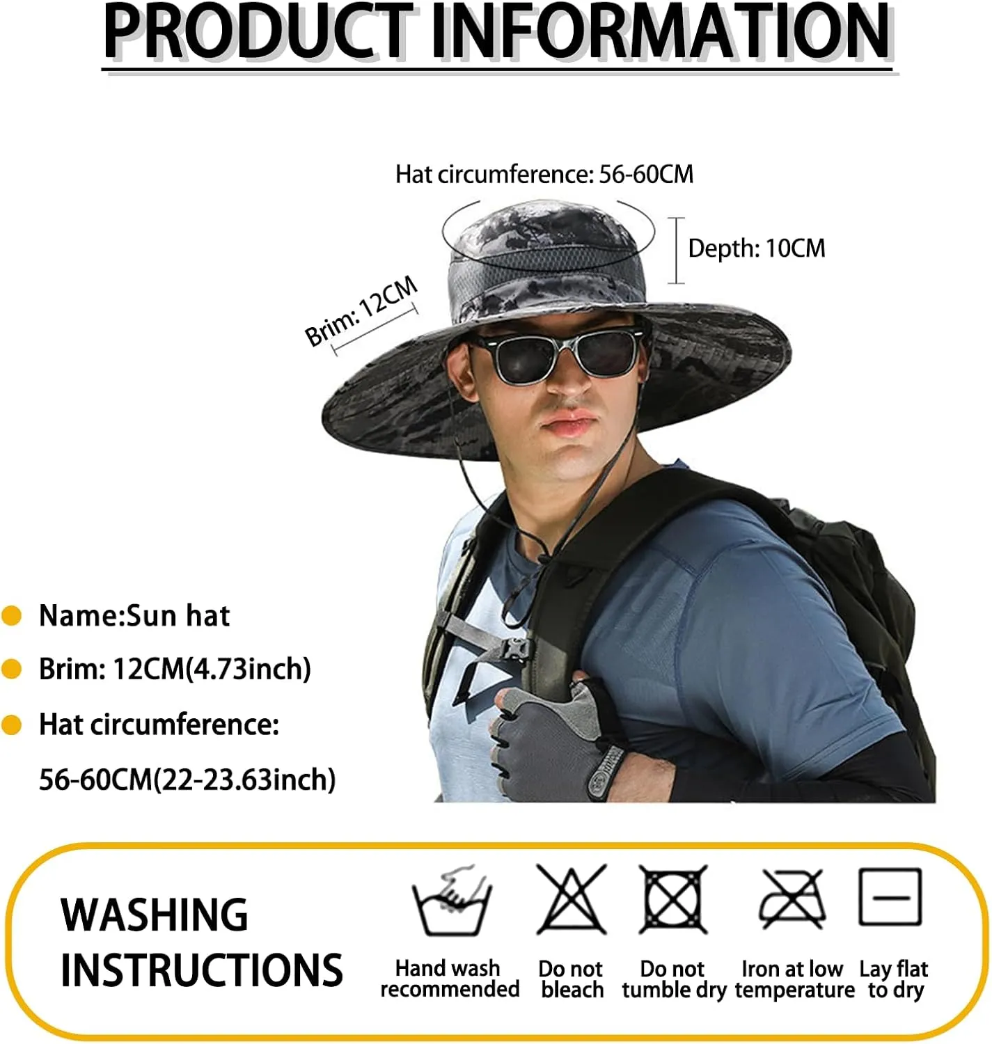 Wide Brim Solar Fan Outdoor Fishing Hat-Solar & USB Charging with 2 Fans,Quickdrying,Solar Fan Hats for Men,UPF50 