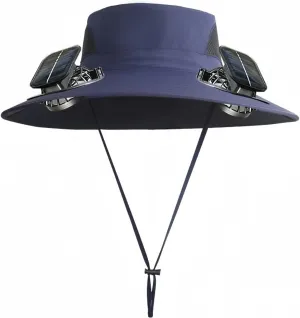 Wide Brim Solar Fan Outdoor Fishing Hat,Solar Fan Hats for Men/Women,Sombrero Con Ventilador Solar,Fishing Hat Solar Powered