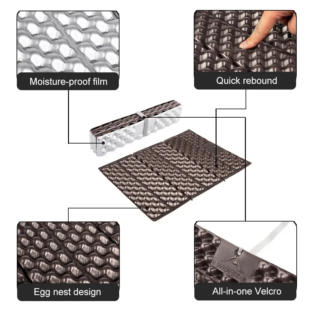 WIDESEA Ultralight Foldable Camping Seat Mat – Waterproof XPE Foam Cushion for Hiking & Picnics