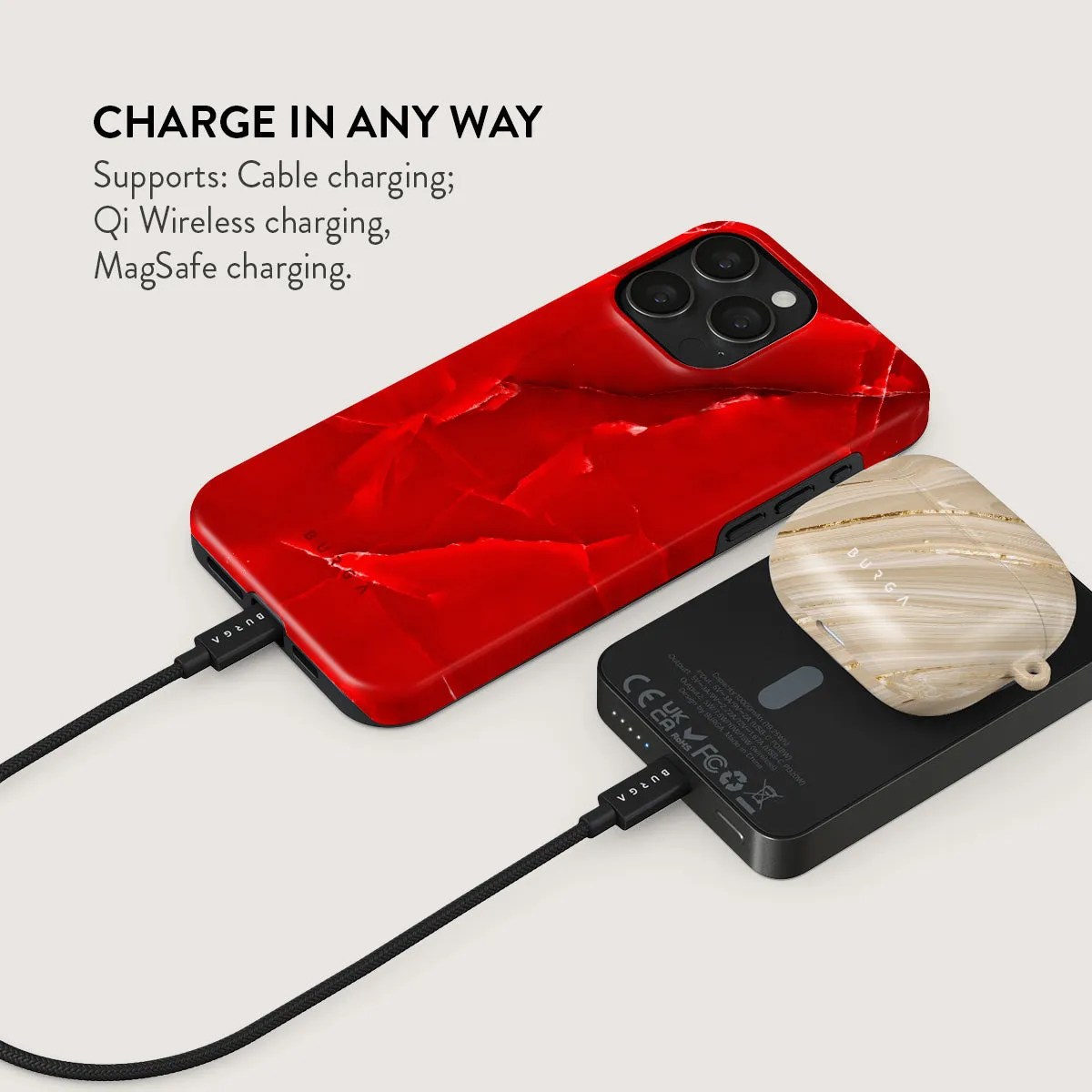 Wild Blaze - Red Magnetic Power Bank