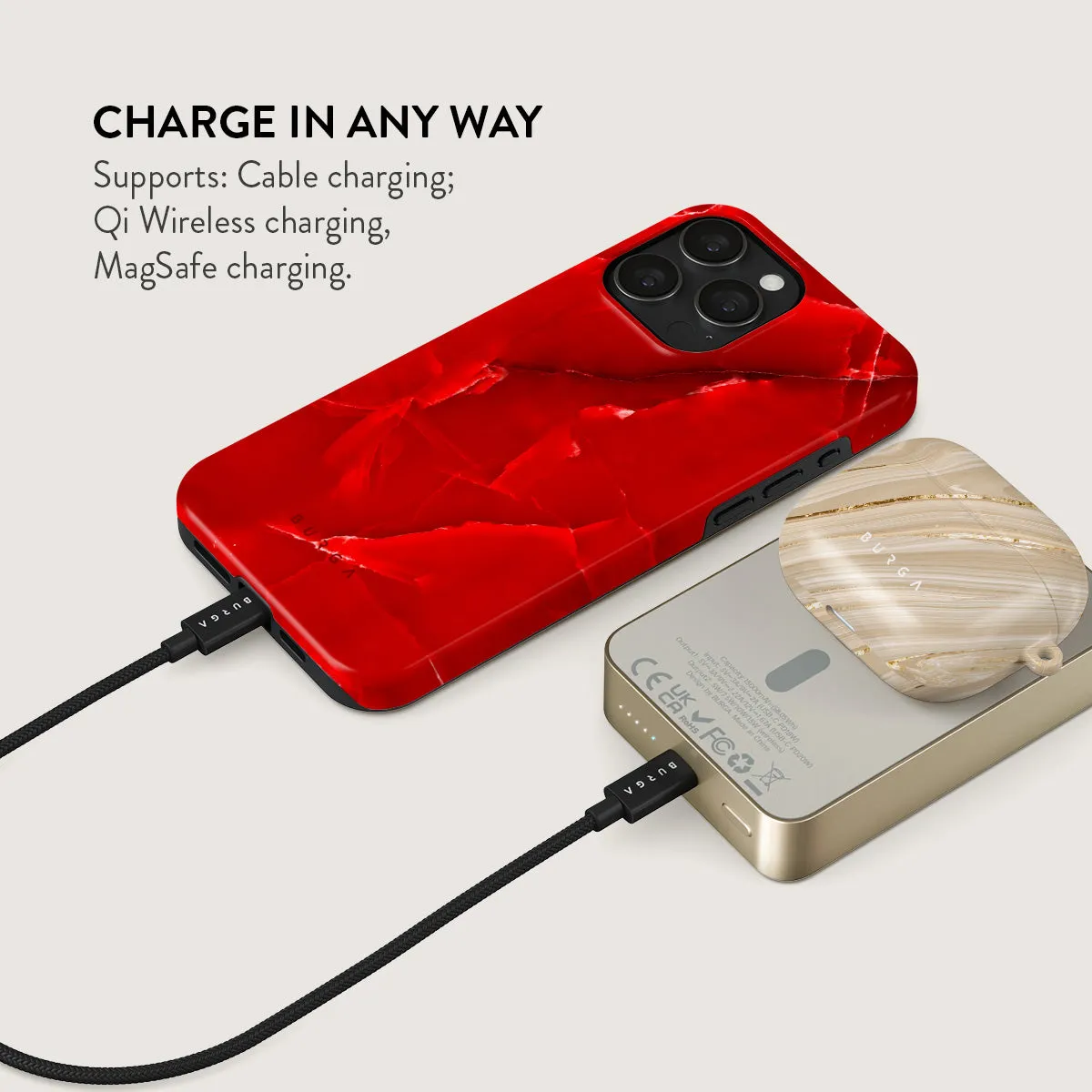 Wild Blaze - Red Magnetic Power Bank