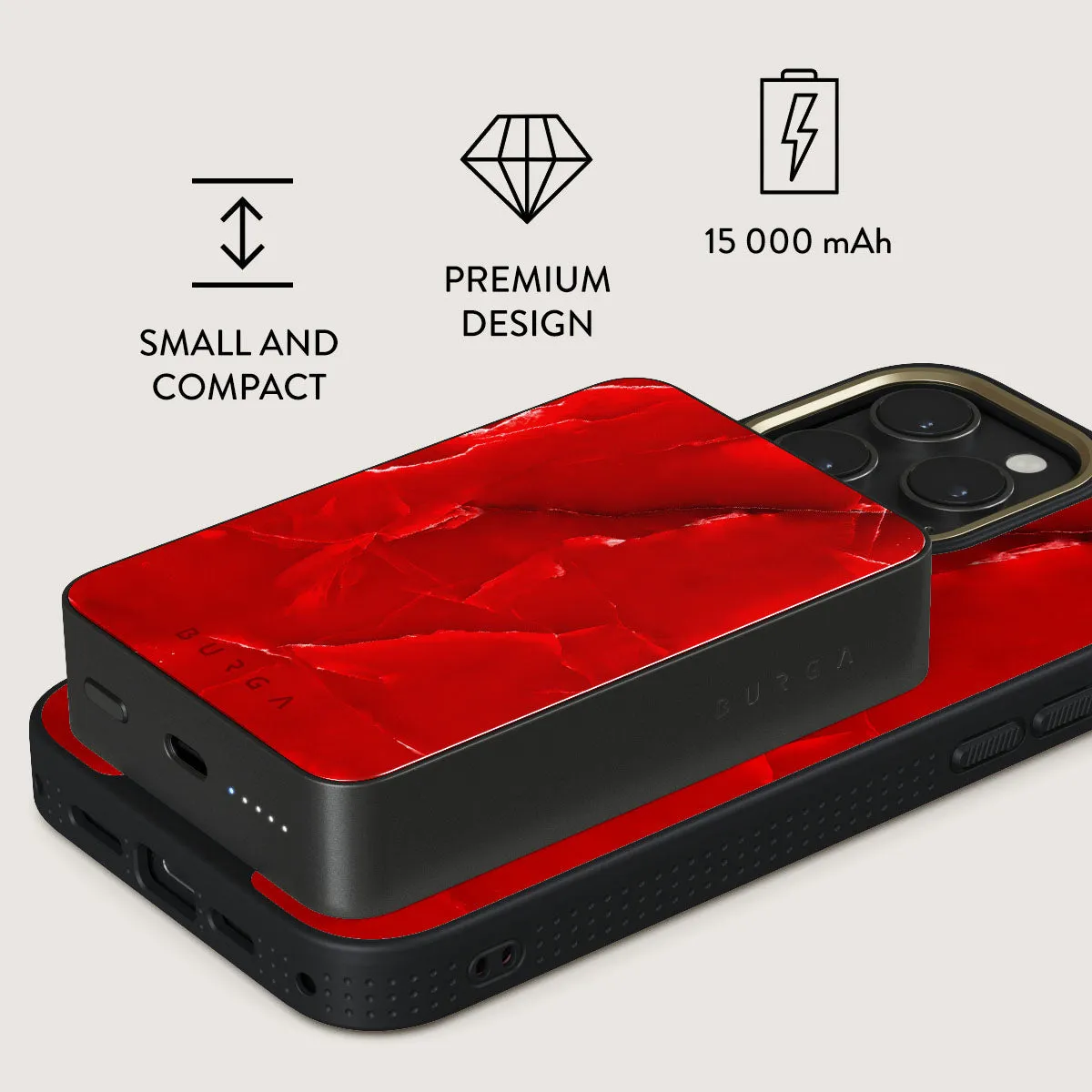 Wild Blaze - Red Magnetic Power Bank