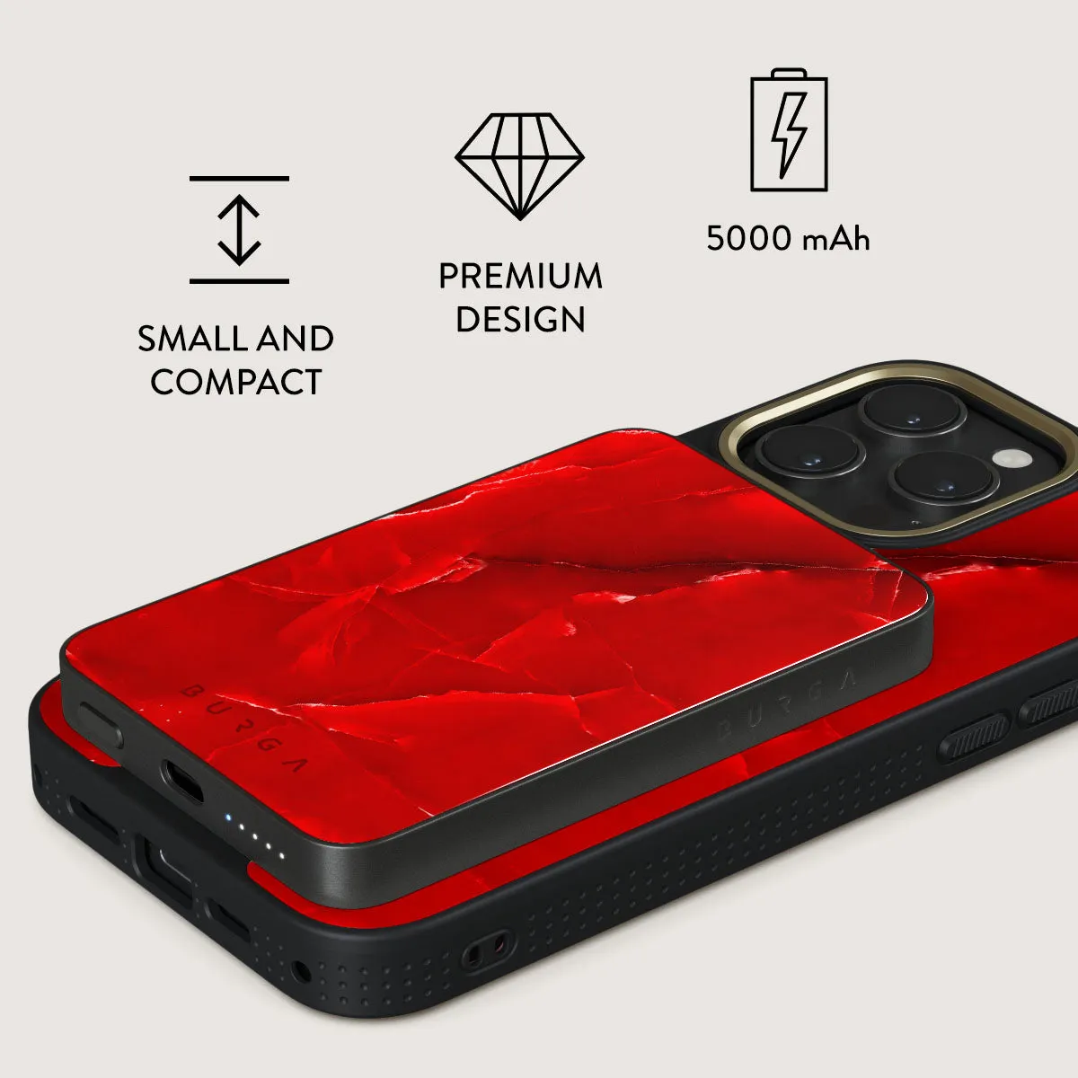 Wild Blaze - Red Magnetic Power Bank