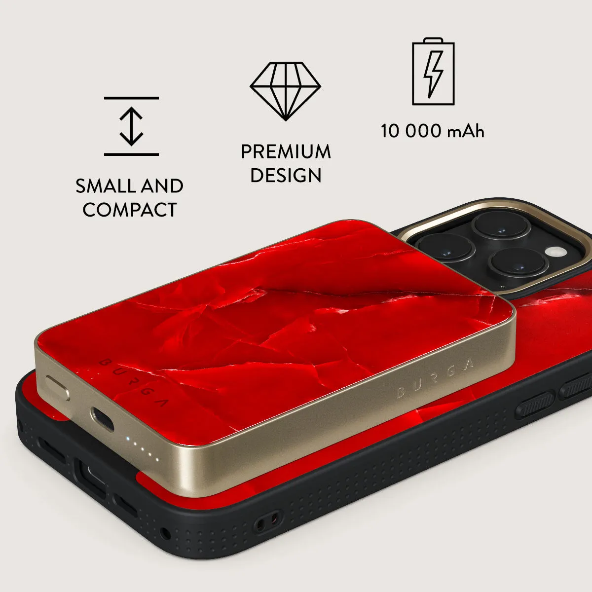 Wild Blaze - Red Magnetic Power Bank