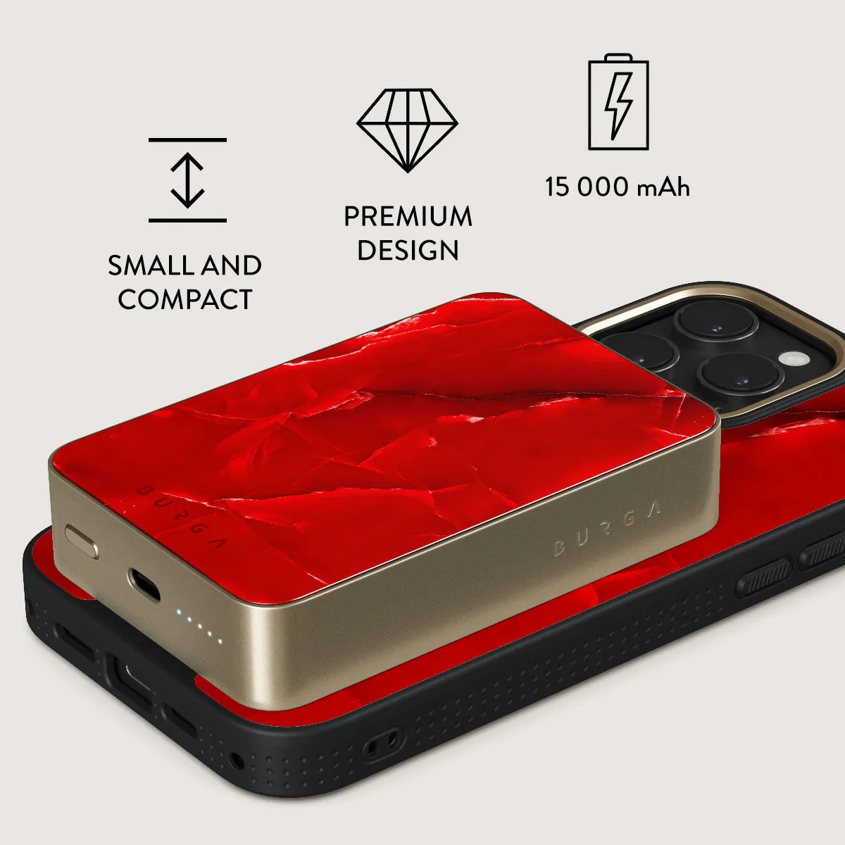 Wild Blaze - Red Magnetic Power Bank