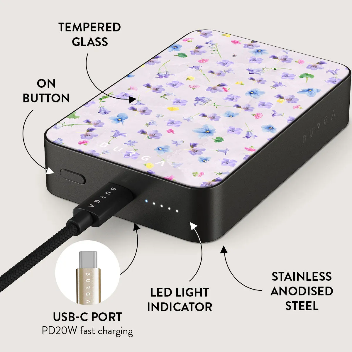 Wildflower - Magnetic Power Bank