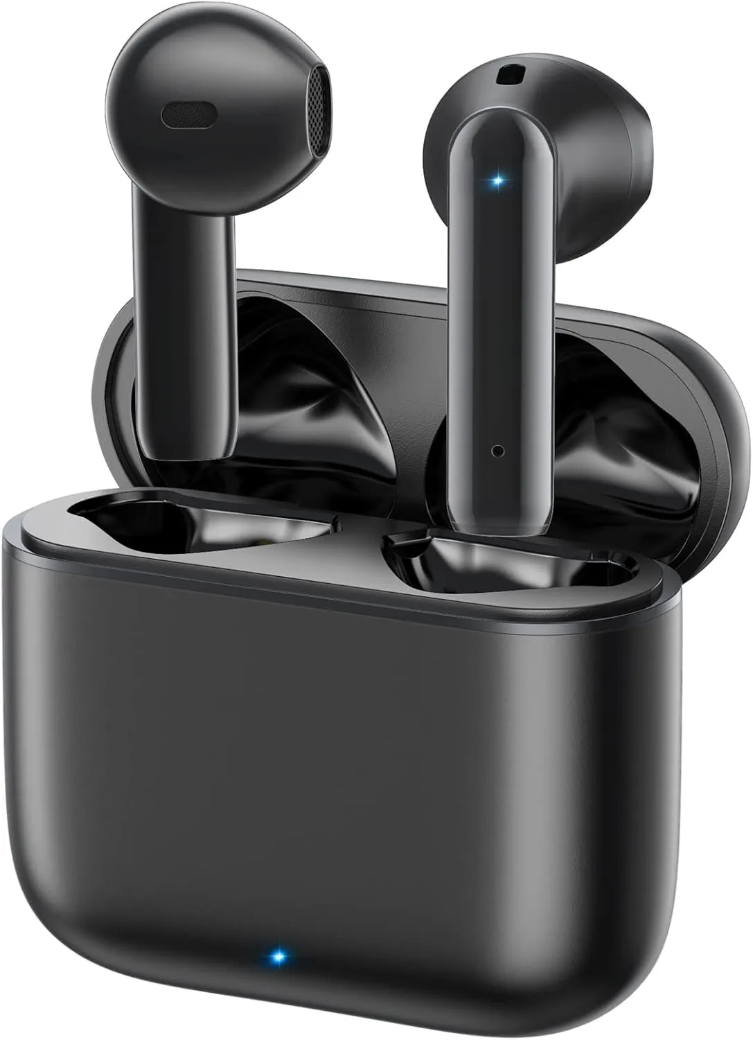 Wireless Earbuds 40H Playtime 8H Continuous Playtime Bluetooth Ear Buds, IPX6 Waterproof Stereo Sound Bluetooth Wireless Headphones with Microphone and Charging Case for iOS Android Sports Black