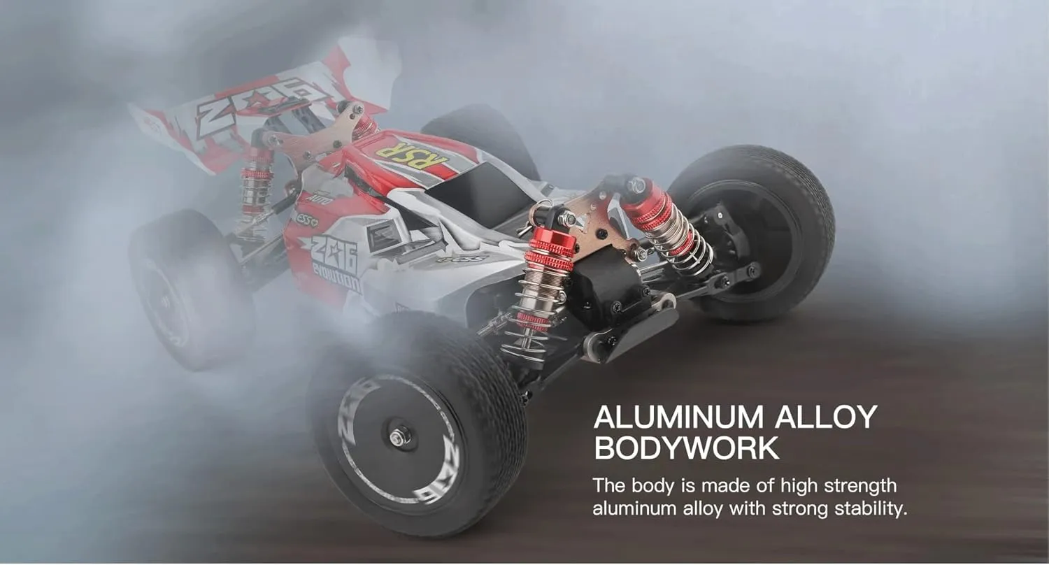 WLtoys High-Speed RC Car 144001 1:14 60KM/H 2.4G RC Car 4WD Electric High Speed Off-Road Remote Control Racing Drift Toys Car 1/14 for Children (144001 1500 3000)