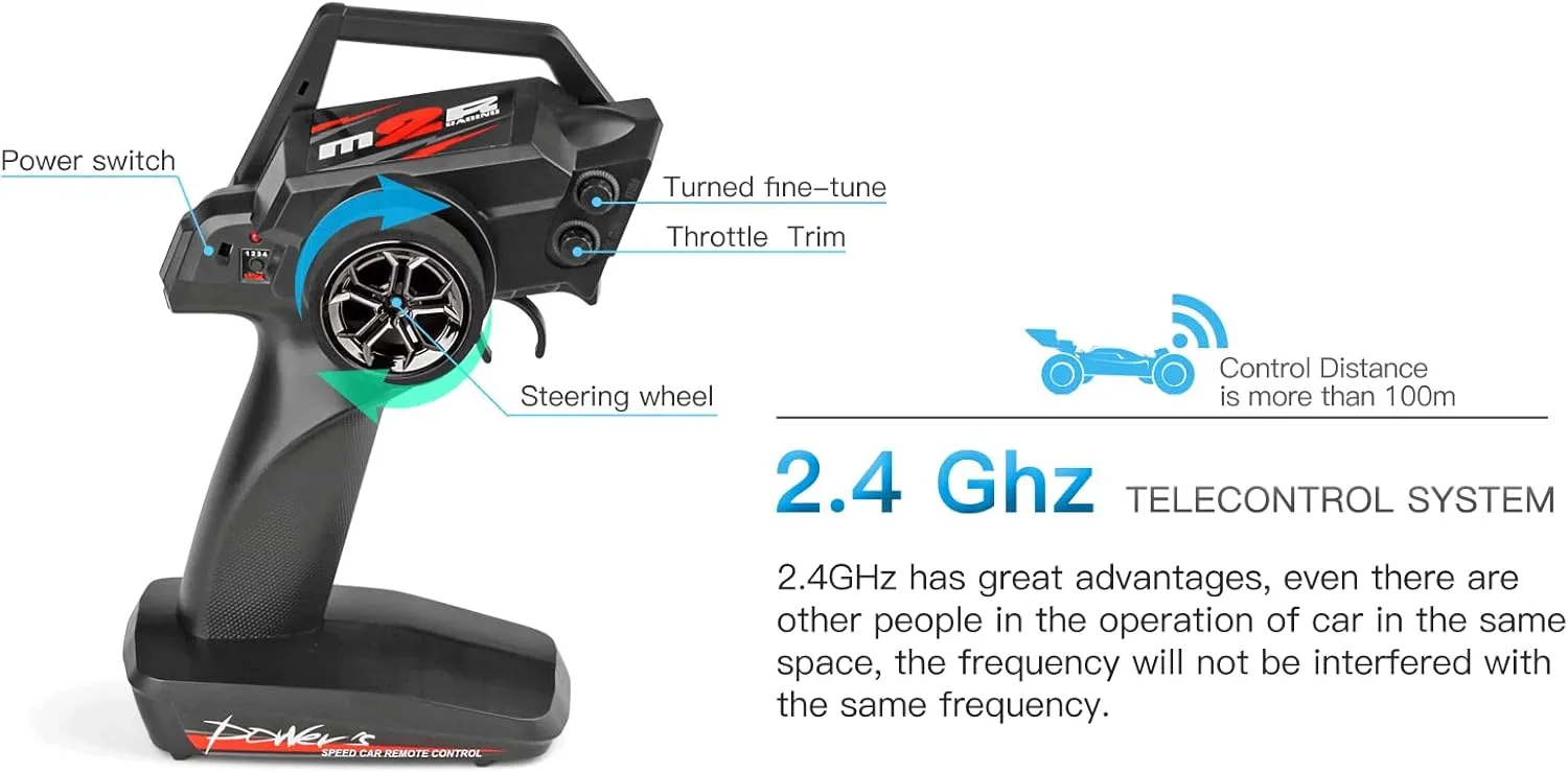 WLtoys High-Speed RC Car 144001 1:14 60KM/H 2.4G RC Car 4WD Electric High Speed Off-Road Remote Control Racing Drift Toys Car 1/14 for Children (144001 1500 3000)