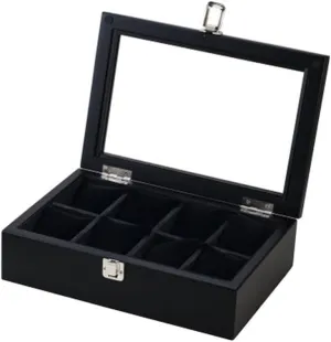 Wooden Watch Display Box Shell Black Mechanical Watch Storage Box Watch Packaging Gift Box
