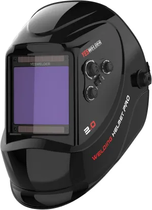 YESWELDER Large Viewing Screen 3.93"X3.66" True Color Solar Power Auto Darkening Welding Helmet, 4 Arc Sensor Wide Shade 4/5-9/9-13 for TIG MIG Arc Weld Grinding Welder Mask LYG-M800H