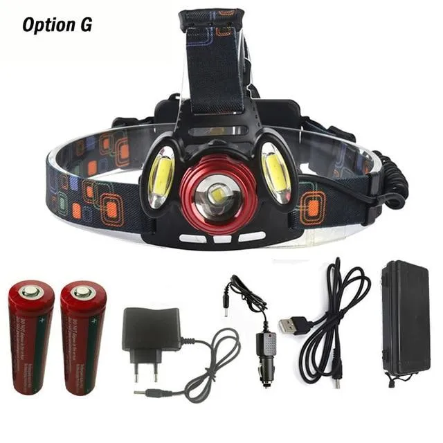 Z40 8000 lumen pwerful led flashlight 18650 battery head flashlight head XM-L t6 LED Headlamp hunting fishing light  head Lamp