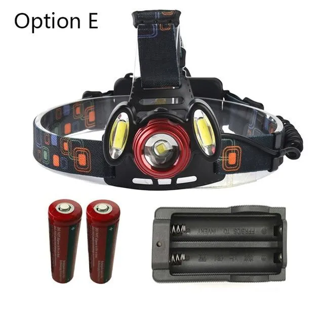 Z40 8000 lumen pwerful led flashlight 18650 battery head flashlight head XM-L t6 LED Headlamp hunting fishing light  head Lamp