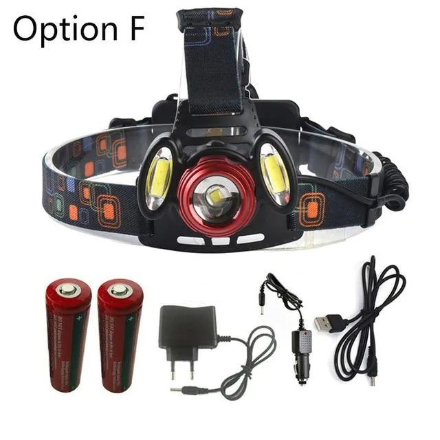 Z40 8000 lumen pwerful led flashlight 18650 battery head flashlight head XM-L t6 LED Headlamp hunting fishing light  head Lamp