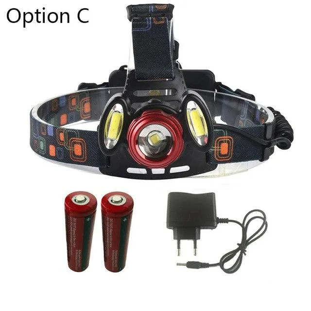 Z40 8000 lumen pwerful led flashlight 18650 battery head flashlight head XM-L t6 LED Headlamp hunting fishing light  head Lamp