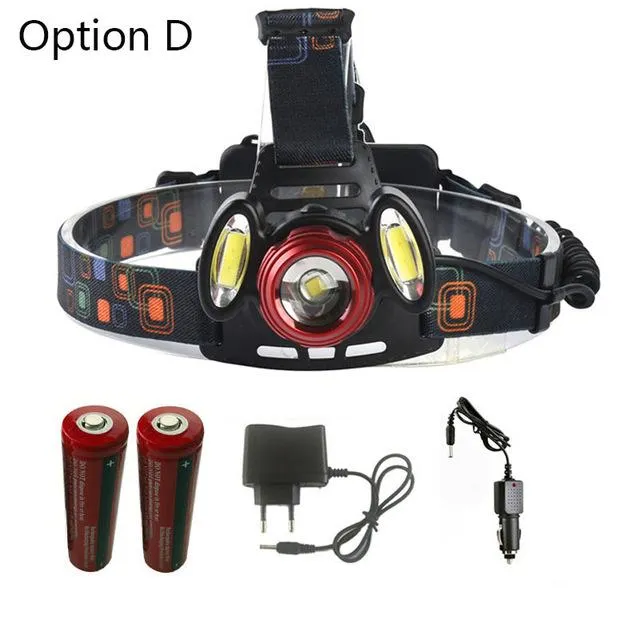 Z40 8000 lumen pwerful led flashlight 18650 battery head flashlight head XM-L t6 LED Headlamp hunting fishing light  head Lamp