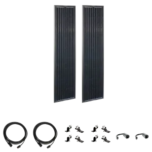 ZAMP SOLAR | Airstream Obsidian Series 180 Watt Long Solar Panel Expansion Kit (ZSK1011)
