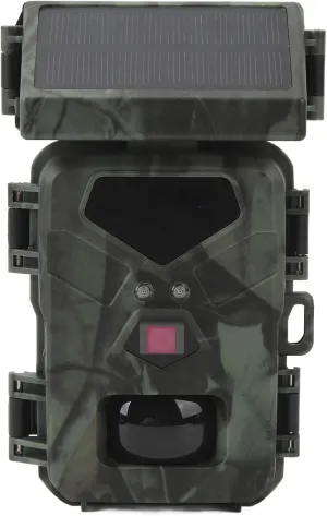 Zunate Solar Trail Camera, 1080P 30fps 20MP Game Camera, 60 Degree Detection Angle Night, 0.45s Speed, Solar Trail Camera for Wildlife Monitoring